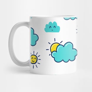 Sunshine behind the Clouds - Doodle Mug